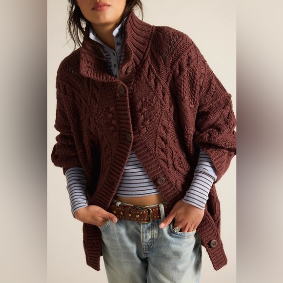 Free People Sweaters - Free people Heart You Cardigan bittersweet brown